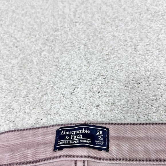 Abercrombie & Fitch Jeans Harper Super Skinny Pink Pockets Women’s Size 2 - Picture 8 of 12